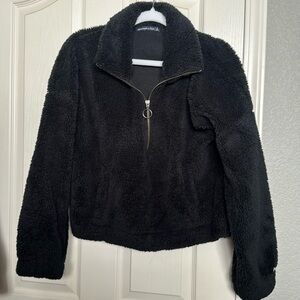 Abercrombie and Fitch Half-zip Sherpa sweater